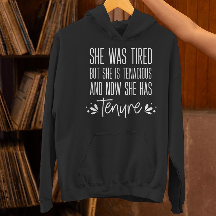 Tenured Professor Women Teacher Tired Tenacious And Tenure Women's Hoodie, gift for family, gift for coworker Tenured Professor Women Teacher Tired Tenacious And Tenure Women's Hoodie, gift for family, gift for coworker