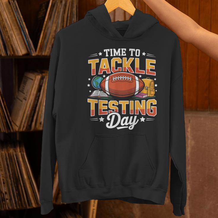Test Day State Football Tackle Testing Day Sports Teacher Women's Hoodie, gift for family, gift for coworker Test Day State Football Tackle Testing Day Sports Teacher Women's Hoodie, gift for family, gift for coworker