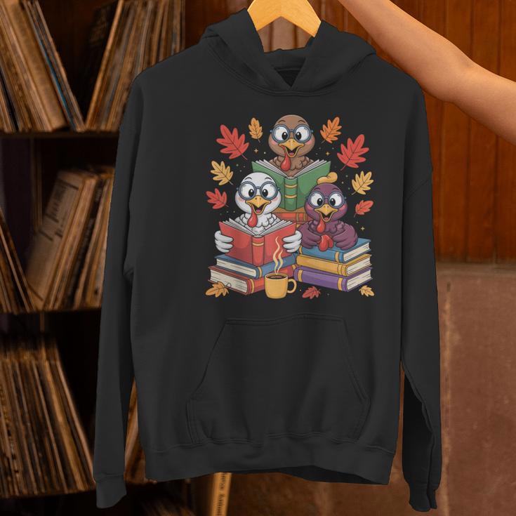 Thanksgiving Teacher Books Turkey Reading Book Women's Hoodie, gift for family, gift for coworker Thanksgiving Teacher Books Turkey Reading Book Women's Hoodie, gift for family, gift for coworker