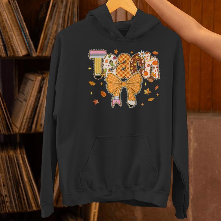 Thanksgiving Teacher Pencil Bow One Thankful Teacher Fall Women's Hoodie, gift for family, gift for coworker Thanksgiving Teacher Pencil Bow One Thankful Teacher Fall Women's Hoodie, gift for family, gift for coworker
