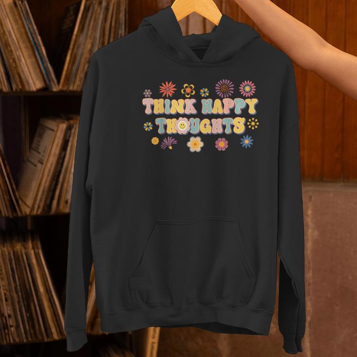 Think Happy Thoughts Teens Spring Positive Message Teachers For Men Women Girls Kids Women's Hoodie, gift for family, gift for coworker Think Happy Thoughts Teens Spring Positive Message Teachers For Men Women Girls Kids Women's Hoodie, gift for family, gift for coworker