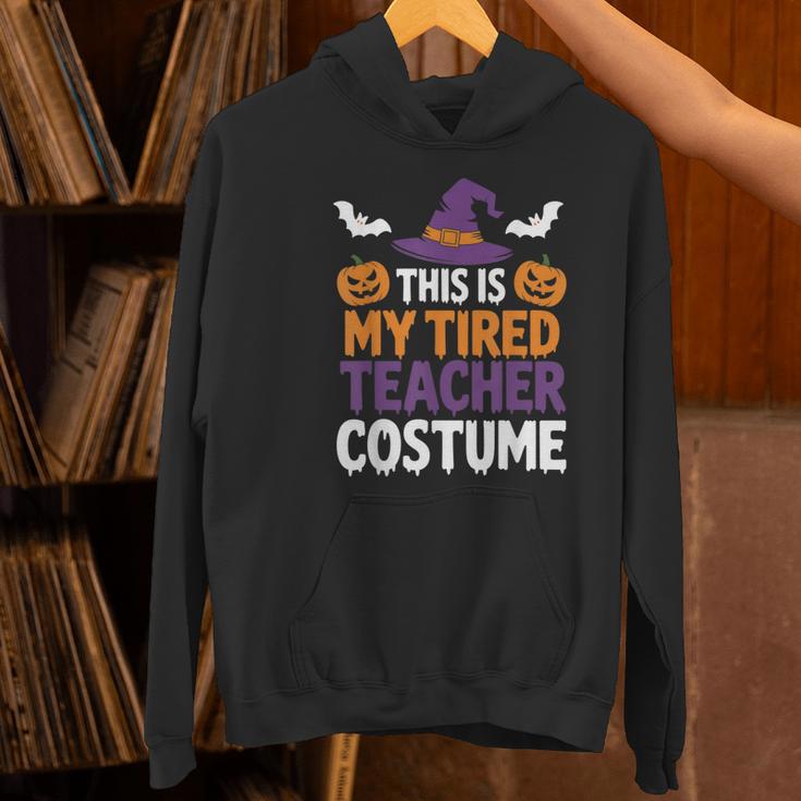 Tired Teacher Costume For Humor Halloween Women's Hoodie, gift for family, gift for coworker Tired Teacher Costume For Humor Halloween Women's Hoodie, gift for family, gift for coworker