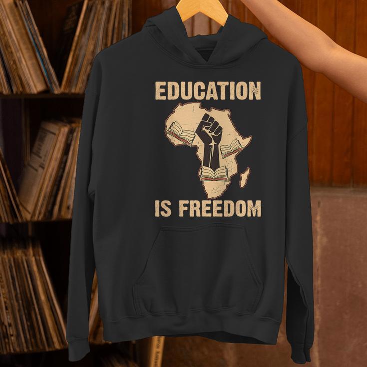 History Education Is Freedom African Map Black Teacher Women's Hoodie, History Teacher Hoodies, gift for family, gift for coworker