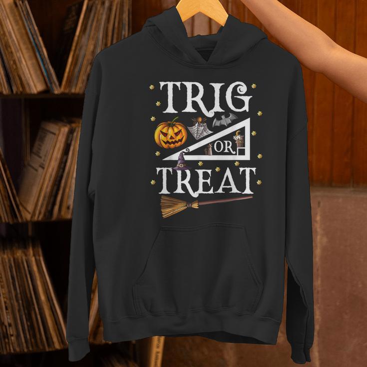 Trig Or Treat Shirt Halloween Math Teacher School College Men Women Kids Women's Hoodie, gift for family, gift for coworker