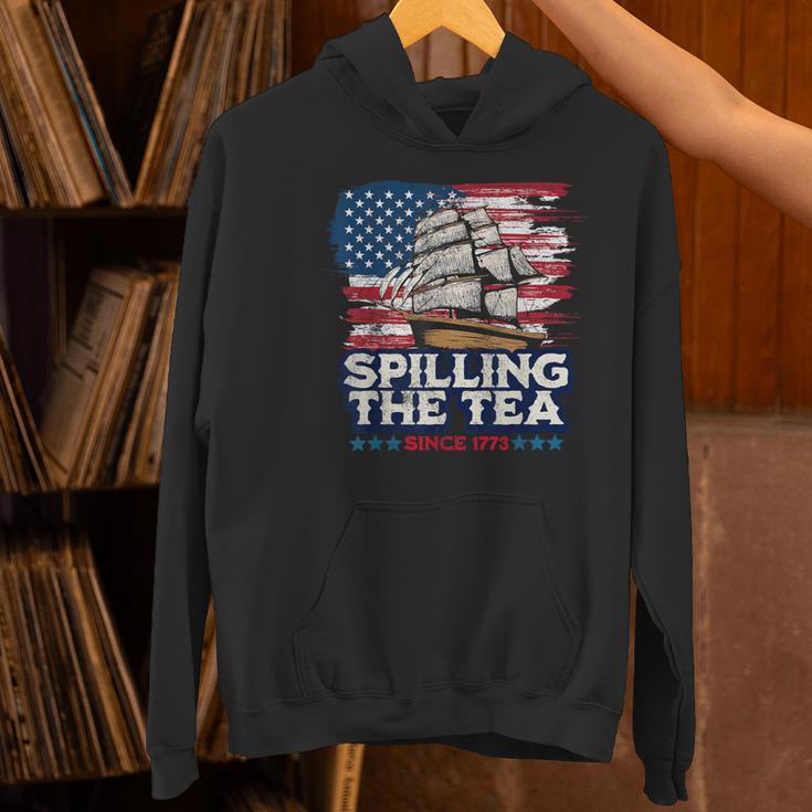 US History Teacher Boston Spilling The Tea Since 1773 Women's Hoodie, History Teacher Hoodies, gift for family, gift for coworker