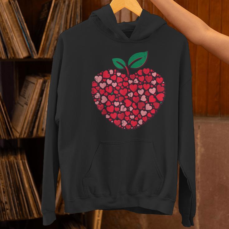 Valentines Day Teacher Hearts Apple Love Teach Women Men Women's Hoodie, gift for family, gift for coworker Valentines Day Teacher Hearts Apple Love Teach Women Men Women's Hoodie, gift for family, gift for coworker