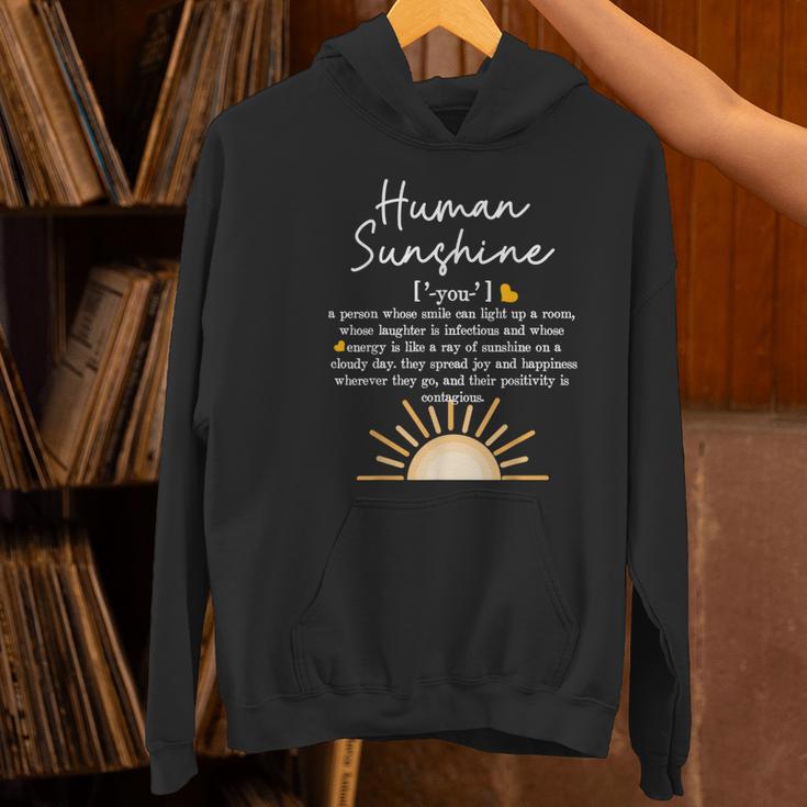 Vintage Human Sunshine Definition Teachers Mom Boss Women Women's Hoodie, gift for family, gift for coworker