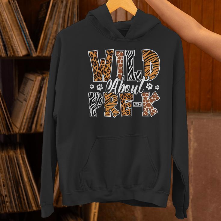 Wild About Pre-K Teacher Student First Day Of Kindergarten Women's Hoodie, gift for family, gift for coworker