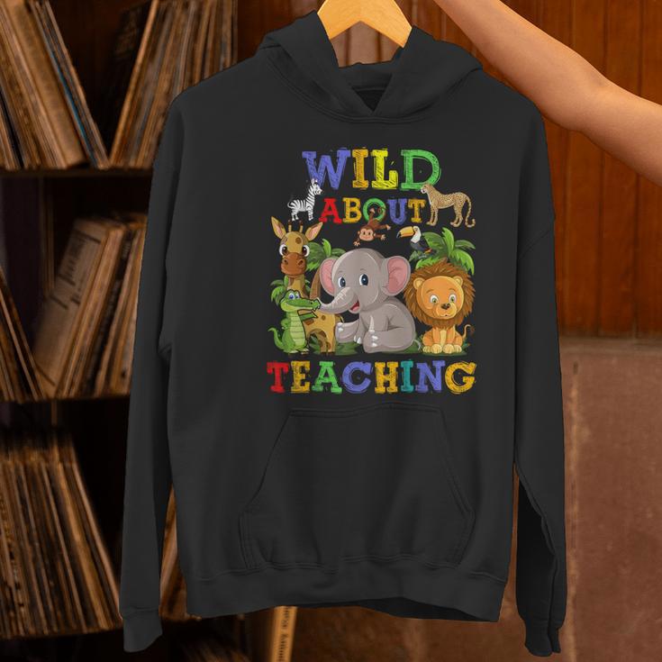 Wild About Teaching Safari Jungle School Teacher Women's Hoodie, gift for family, gift for coworker Wild About Teaching Safari Jungle School Teacher Women's Hoodie, gift for family, gift for coworker
