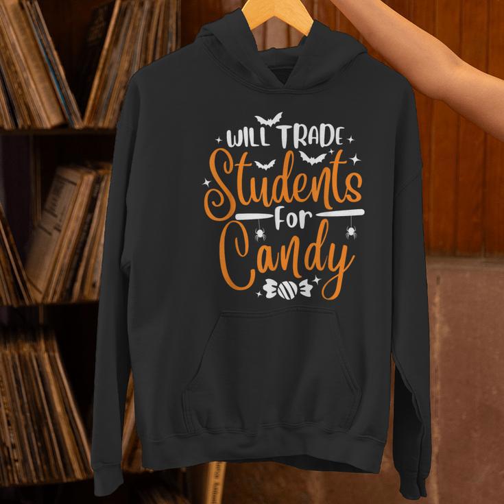 Will Trade Students For Candy Halloween Costume Teacher Women's Hoodie, gift for family, gift for coworker Will Trade Students For Candy Halloween Costume Teacher Women's Hoodie, gift for family, gift for coworker