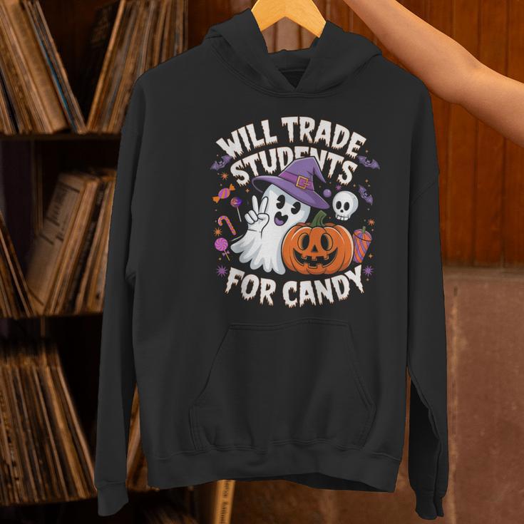 Will Trade Students For Candy Halloween Teacher Women's Hoodie, gift for family, gift for coworker Will Trade Students For Candy Halloween Teacher Women's Hoodie, gift for family, gift for coworker