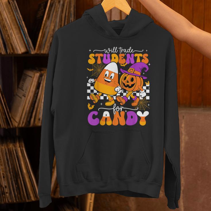 Will Trade Students For Candy Teacher Halloween Women's Hoodie, gift for family, gift for coworker Will Trade Students For Candy Teacher Halloween Women's Hoodie, gift for family, gift for coworker