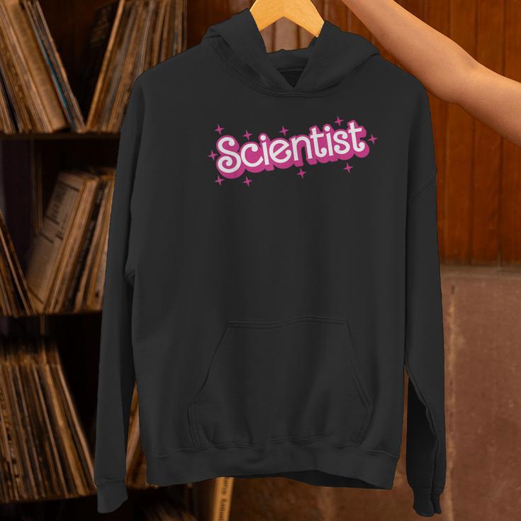 Women Retro Pink Scientist Science Teacher Back To School Women's Hoodie, Science Teacher Hoodies, gift for family, gift for coworker