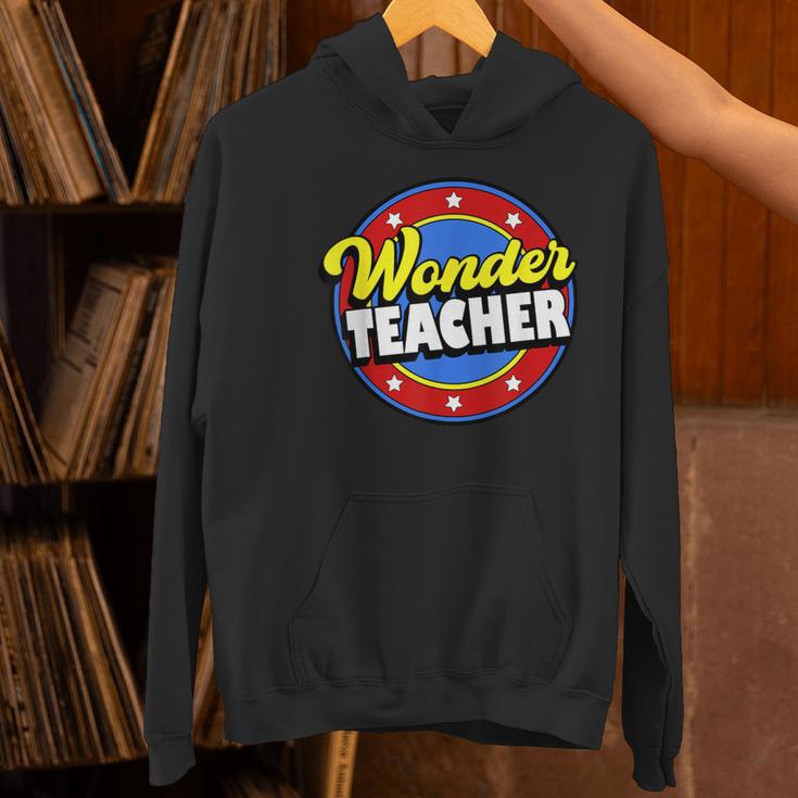 Wonder Teacher Super Woman Power Superhero Back To School Women's Hoodie, Super Teacher Hoodies, gift for family, gift for coworker Wonder Teacher Super Woman Power Superhero Back To School Women's Hoodie, Super Teacher Hoodies, gift for family, gift for coworker