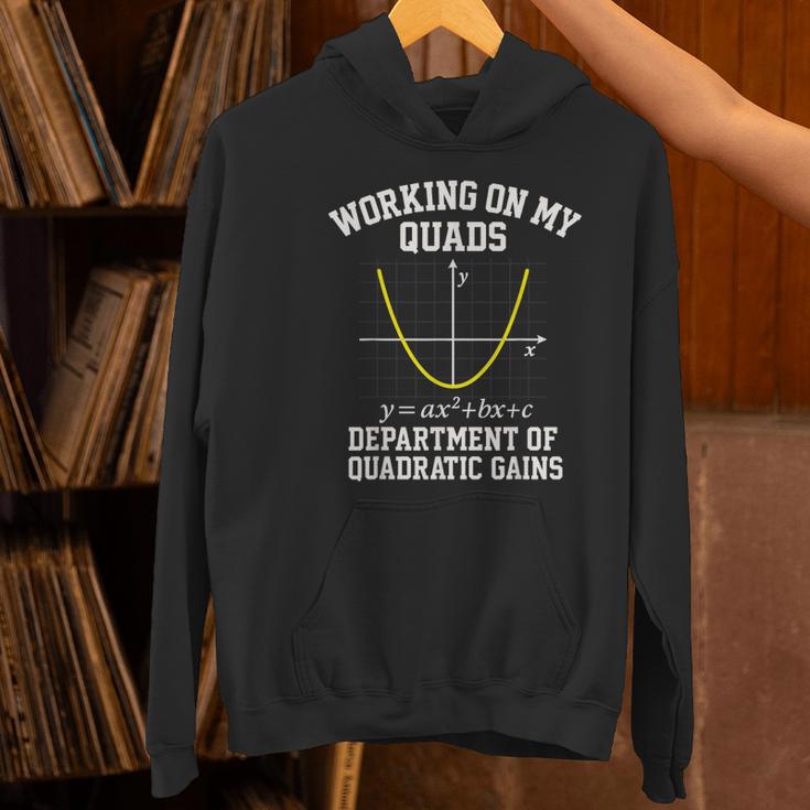 Working On My Quads Algebra Math Gym Teacher Women's Hoodie, gift for family, gift for coworker