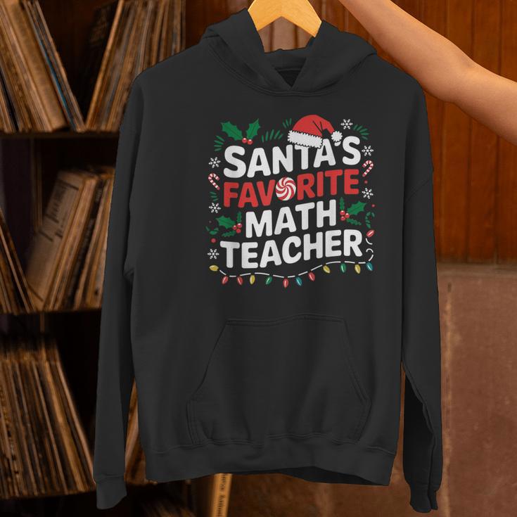 Xmas Lighting Santa's Favorite Math Teacher Christmas Women's Hoodie, gift for family, gift for coworker Xmas Lighting Santa's Favorite Math Teacher Christmas Women's Hoodie, gift for family, gift for coworker
