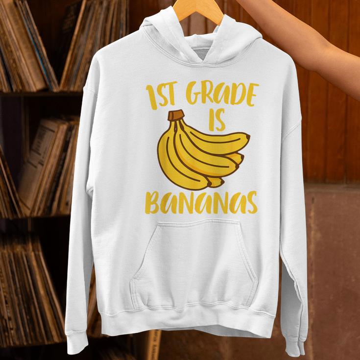 1st Grade Is Bananas Teacher Teaching Back To School Women's Hoodie, gift for family, gift for coworker