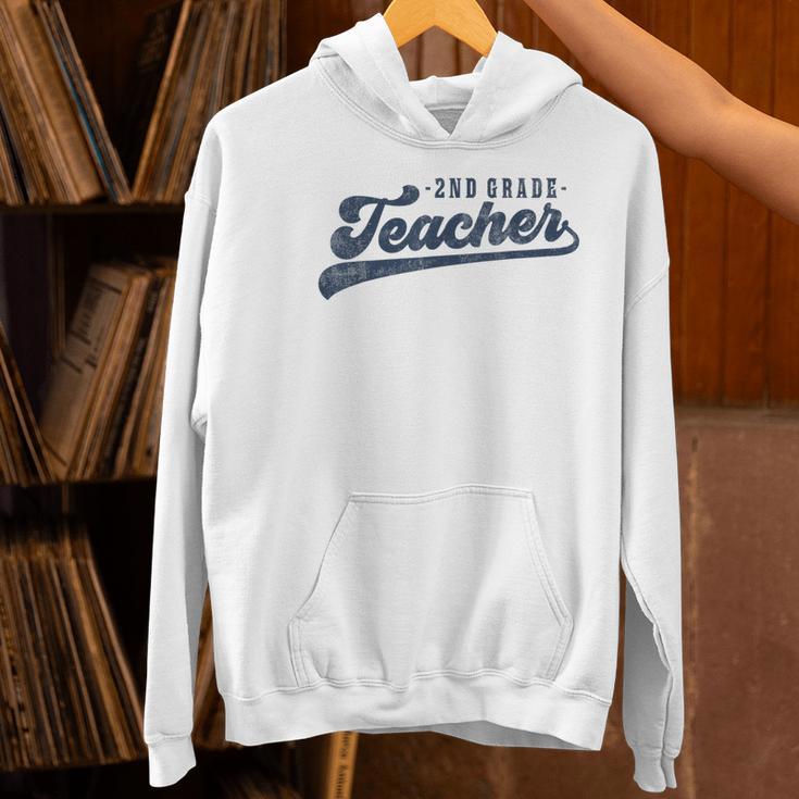 2nd Grade Teacher Cute Vintage Graphic Second Grade Teacher Men Women Women's Hoodie, 2nd Grade Teacher Hoodies, gift for family, gift for coworker