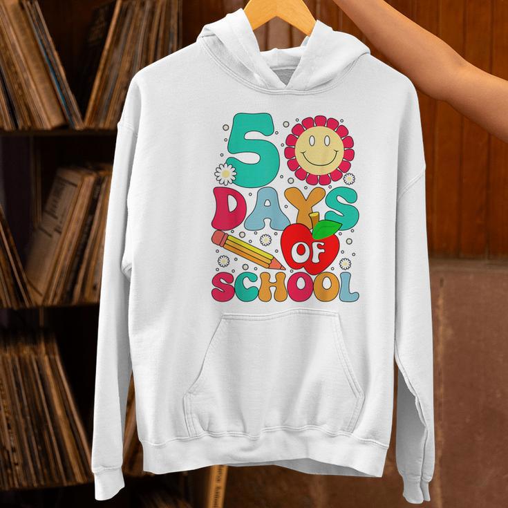 50 Days Of School Teacher Happy 50th Day Of School Kids Women's Hoodie, gift for family, gift for coworker 50 Days Of School Teacher Happy 50th Day Of School Kids Women's Hoodie, gift for family, gift for coworker