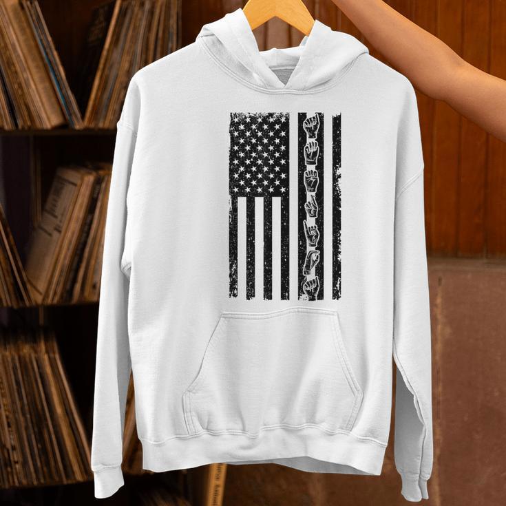 ASL Flag Sign Language Deaf ASL Teacher For Men Women Women's Hoodie, gift for family, gift for coworker ASL Flag Sign Language Deaf ASL Teacher For Men Women Women's Hoodie, gift for family, gift for coworker