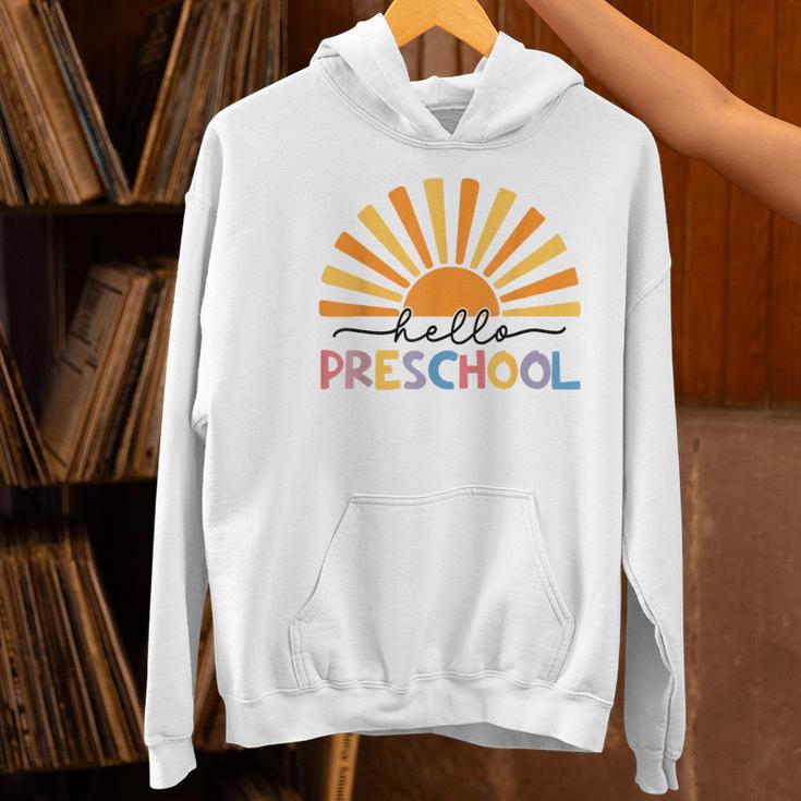 Back To School Hello Preschool For Kids Teacher Women Women's Hoodie, gift for family, gift for coworker Back To School Hello Preschool For Kids Teacher Women Women's Hoodie, gift for family, gift for coworker