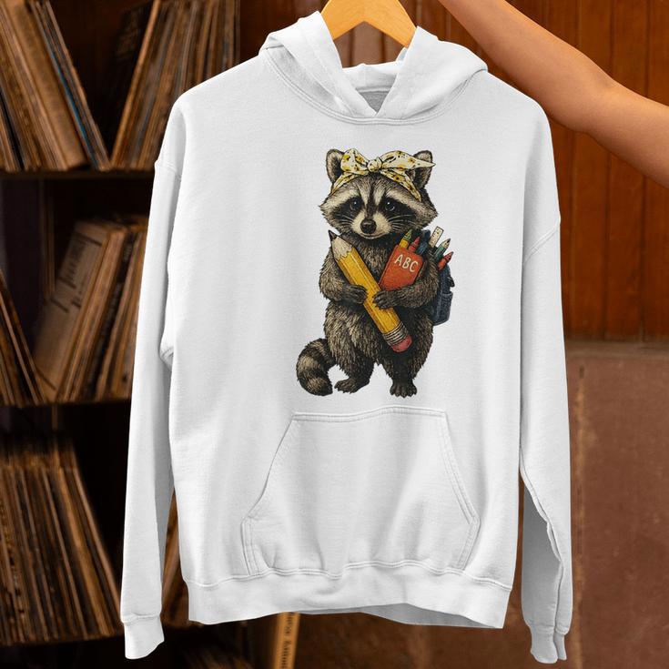 Back To School Raccoon Teachers Student Kids Women's Hoodie, gift for family, gift for coworker