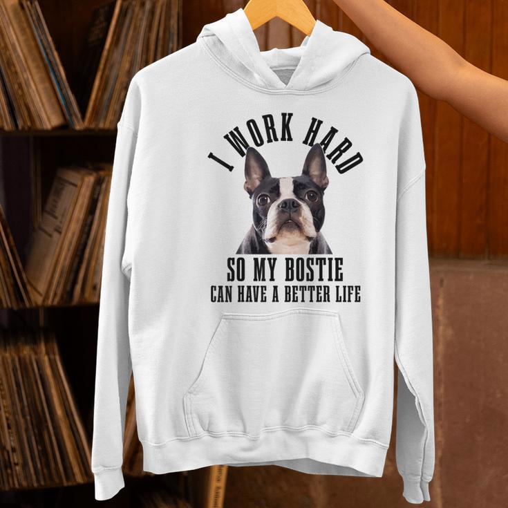 Bostie Mama Dog Dad Boston Terrier For Men Women Women's Hoodie, Boston Terrier Dad Hoodies, gift for family, gift for coworker