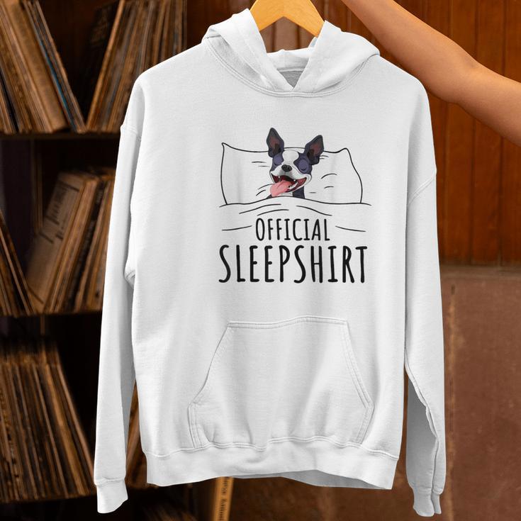 Boston Terrier Dog Lovers Sleepshirt Apparel Men Women Women's Hoodie, gift for family, gift for coworker