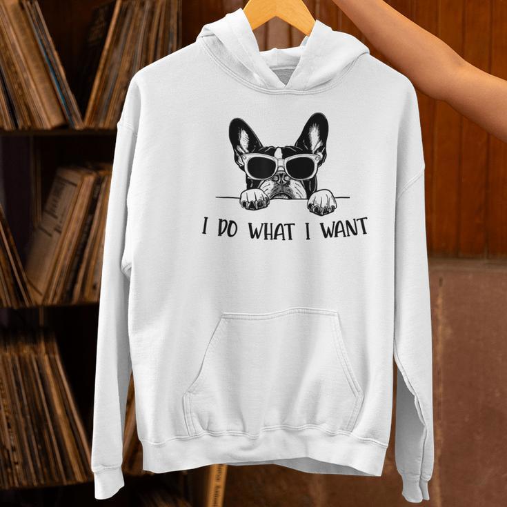 Boston Terrier Dog Owner I Do What I Want Pet Women's Hoodie, gift for family, gift for coworker