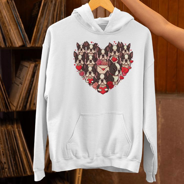 Boston Terrier Heart Valentine Boston Terrier Women's Hoodie, gift for family, gift for coworker