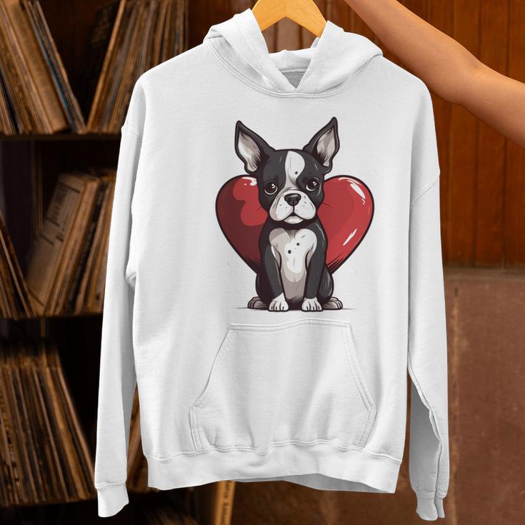 Boston Terrier Mom Dad Bostie Dog Lover Valentines Day Women's Hoodie, Boston Terrier Mom Hoodies, Boston Terrier Dad Hoodies, gift for family, gift for coworker