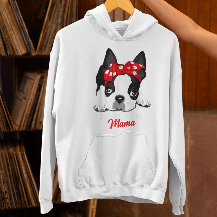 Boston Terrier Mum Dog Woman Idea Women's Hoodie, gift for family, gift for coworker