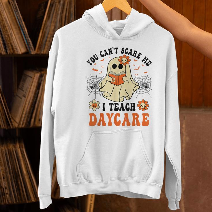 You Can't Scare Me I Teach Daycare Teacher Halloween Ghost Women's Hoodie, gift for family, gift for coworker You Can't Scare Me I Teach Daycare Teacher Halloween Ghost Women's Hoodie, gift for family, gift for coworker
