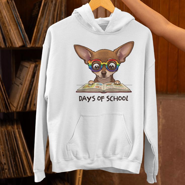 Chihuahua 100 Days Of School Rainbow Glasses Teacher Women's Hoodie, gift for family, gift for coworker Chihuahua 100 Days Of School Rainbow Glasses Teacher Women's Hoodie, gift for family, gift for coworker