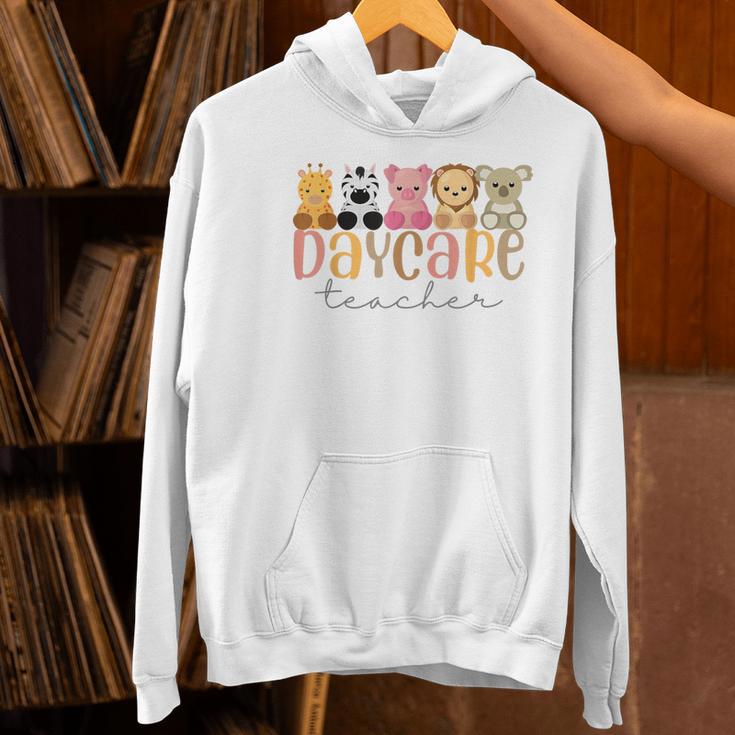 Daycare Teacher Animals Daycare Provider Back To School Women's Hoodie, gift for family, gift for coworker Daycare Teacher Animals Daycare Provider Back To School Women's Hoodie, gift for family, gift for coworker