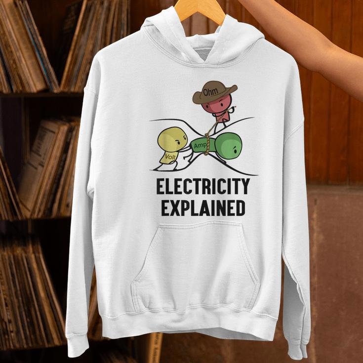 Electricity Explained Physics Nerd I Teacher School Women's Hoodie, gift for family, gift for coworker Electricity Explained Physics Nerd I Teacher School Women's Hoodie, gift for family, gift for coworker