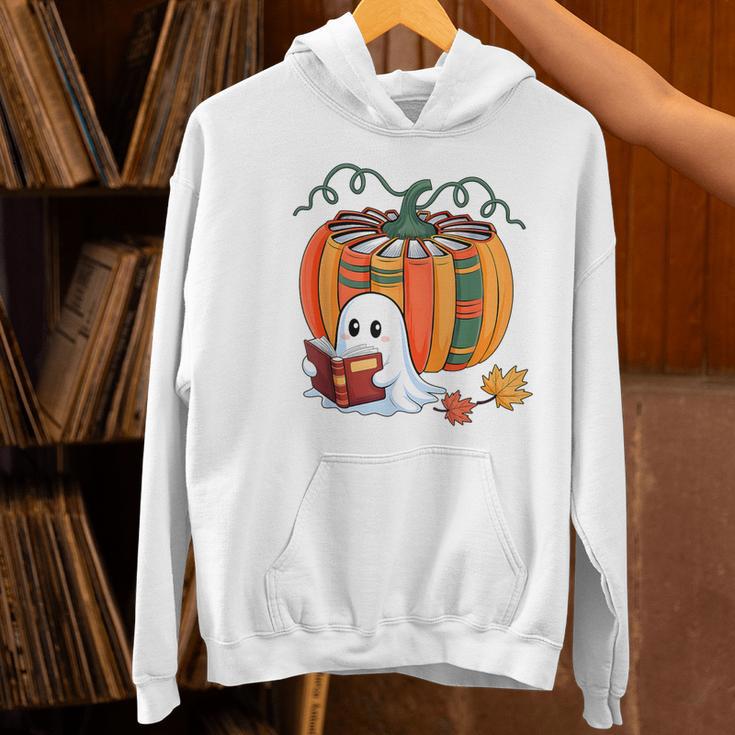Fall Book Pumpkin Books Ghost Reading Halloween Teacher Women's Hoodie, gift for family, gift for coworker Fall Book Pumpkin Books Ghost Reading Halloween Teacher Women's Hoodie, gift for family, gift for coworker