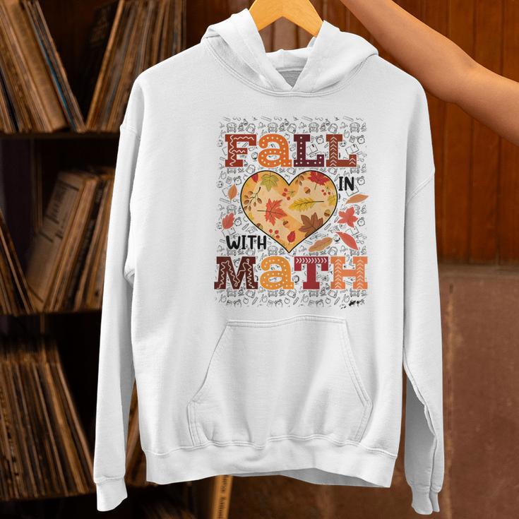Fall Teacher Fall In Love With Math Math Thanksgiving For Men Women Women's Hoodie, gift for family, gift for coworker Fall Teacher Fall In Love With Math Math Thanksgiving For Men Women Women's Hoodie, gift for family, gift for coworker