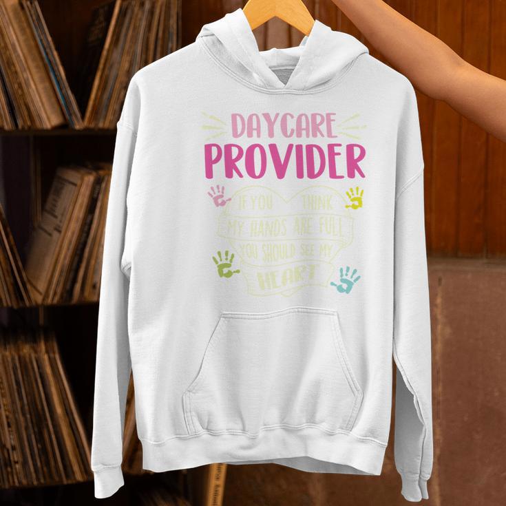 Full Heart Daycare Provider Nanny Au Pair Pre-K Teacher Women's Hoodie, gift for family, gift for coworker