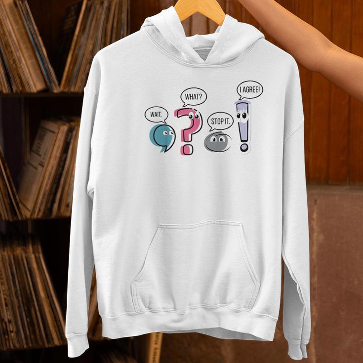 Grammar Teacher Punctuation English First Day Back To School Women's Hoodie, English Teacher Hoodies, gift for family, gift for coworker Grammar Teacher Punctuation English First Day Back To School Women's Hoodie, English Teacher Hoodies, gift for family, gift for coworker