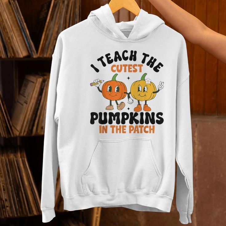 Halloween Teacher I Teach The Cutest Pumpkins In The Patch Women's Hoodie, gift for family, gift for coworker