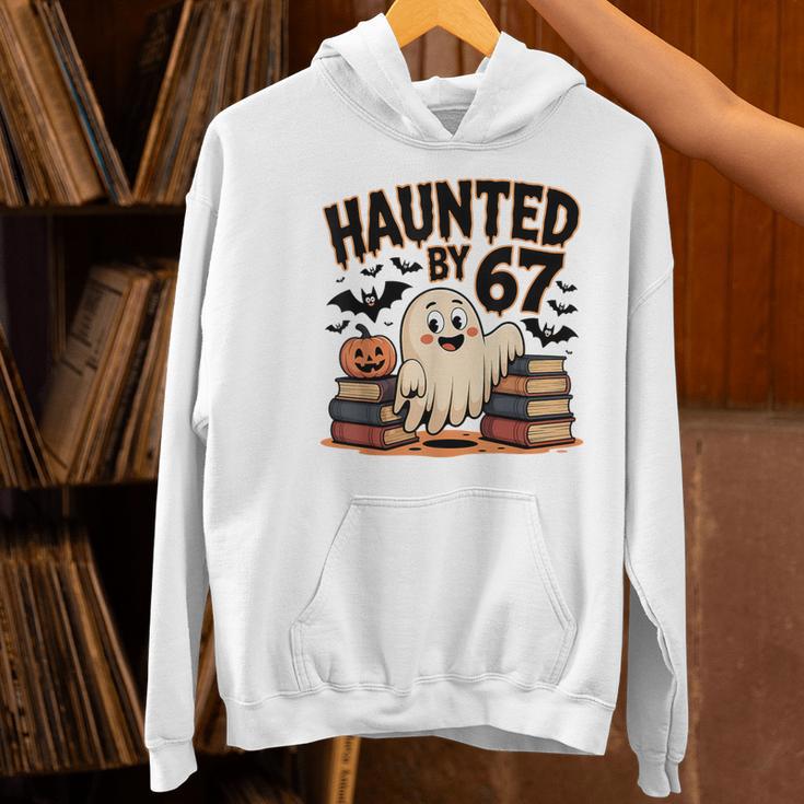 Haunted By 67 Teacher Ghost Pumpkin Halloween Costum Women's Hoodie, gift for family, gift for coworker