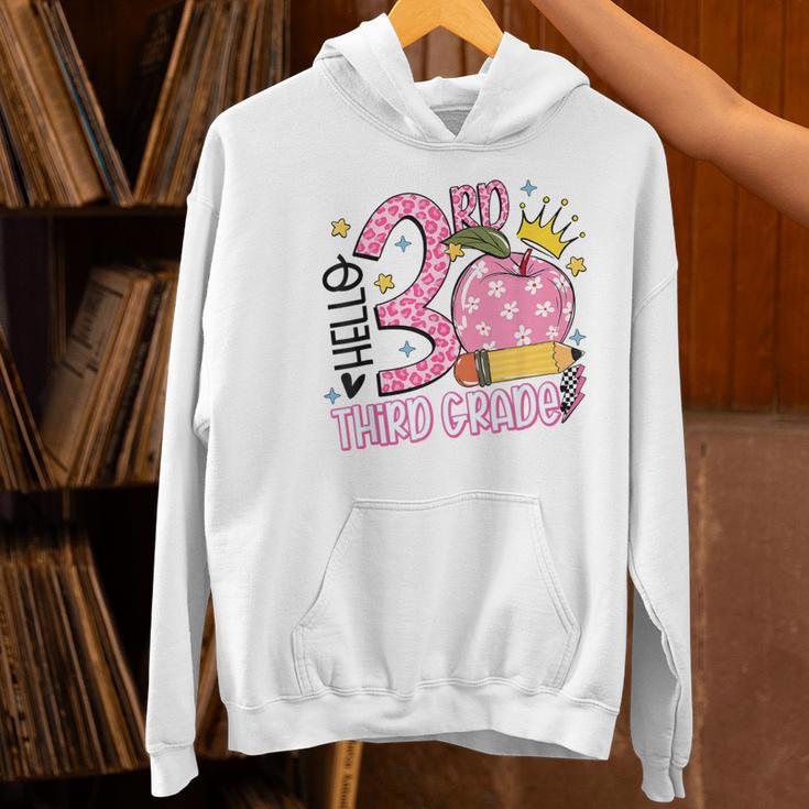 Hello 3rd Third Grade Back To School Pink Leopard Teacher Women's Hoodie, gift for family, gift for coworker Hello 3rd Third Grade Back To School Pink Leopard Teacher Women's Hoodie, gift for family, gift for coworker