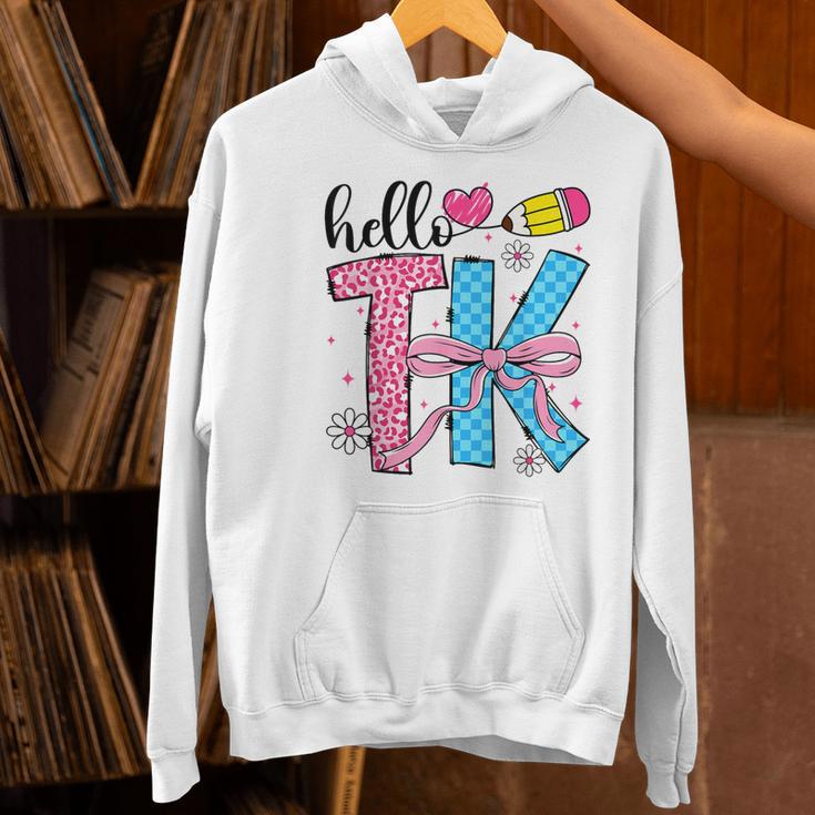 Hello TK Transitional Kindergarten Back To School Teacher Women's Hoodie, gift for family, gift for coworker Hello TK Transitional Kindergarten Back To School Teacher Women's Hoodie, gift for family, gift for coworker