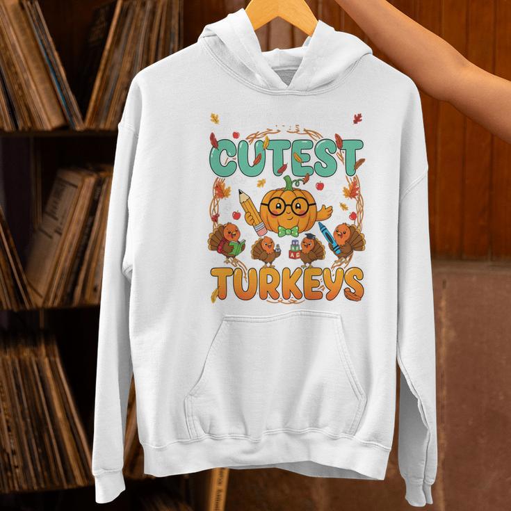 Humor I Teach The Cutest Turkeys Thanksgiving Teacher Women's Hoodie, gift for family, gift for coworker Humor I Teach The Cutest Turkeys Thanksgiving Teacher Women's Hoodie, gift for family, gift for coworker