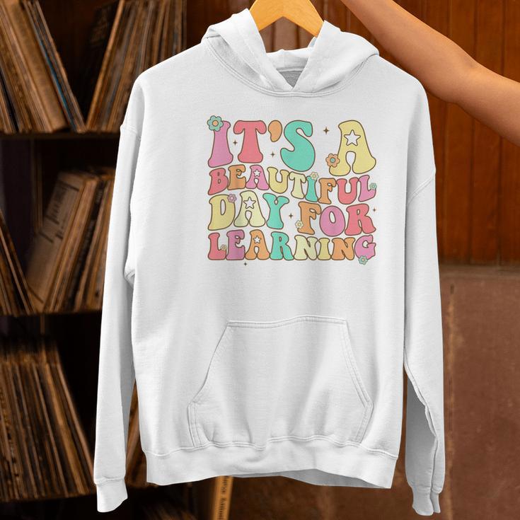 It's Beautiful Day For Learning Retro Teacher Students Women Women's Hoodie, gift for family, gift for coworker It's Beautiful Day For Learning Retro Teacher Students Women Women's Hoodie, gift for family, gift for coworker