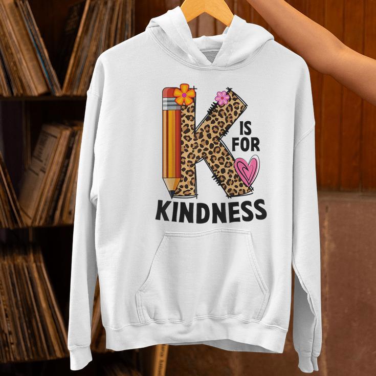 K Is For Kindness Unity Day Teacher Kids Women's Hoodie, gift for family, gift for coworker