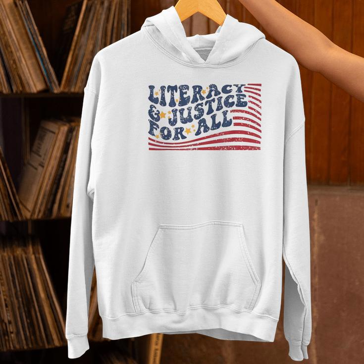Literacy Justice For All Teacher Women's Hoodie, gift for family, gift for coworker
