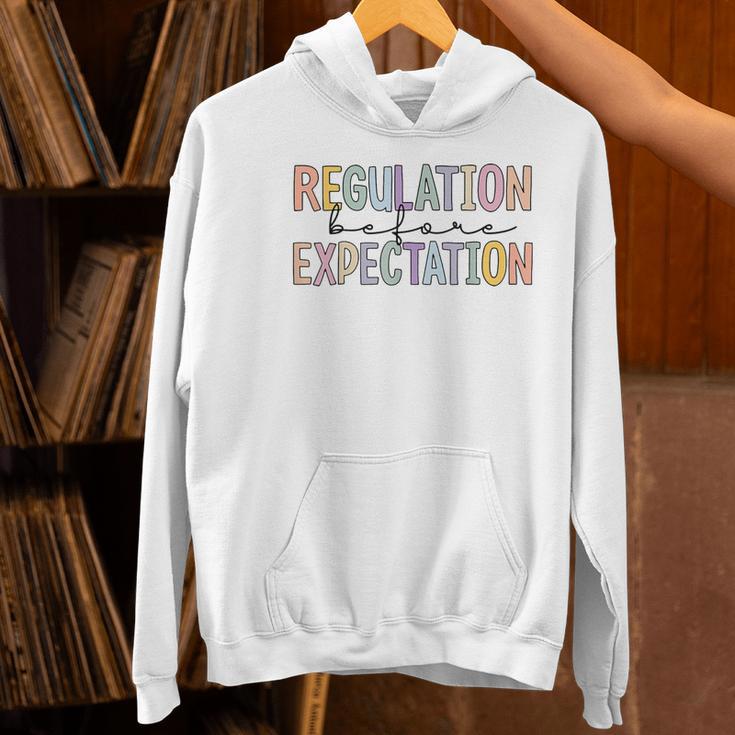 Regulation Before Expectation Occupational Therapy Teacher Women's Hoodie, gift for family, gift for coworker