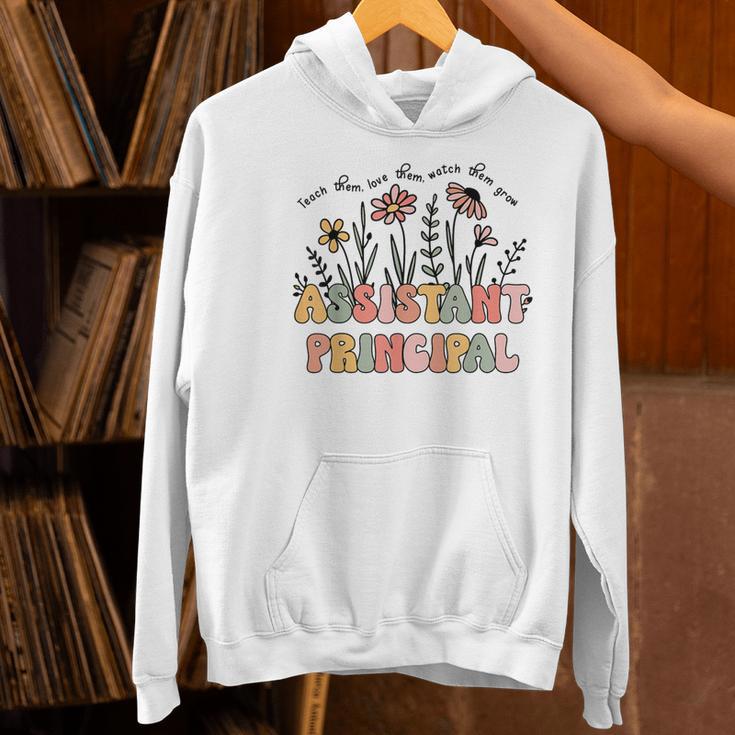 Retro Floral Assistant Principal Shirt For Teachers Day Women's Hoodie, gift for family, gift for coworker
